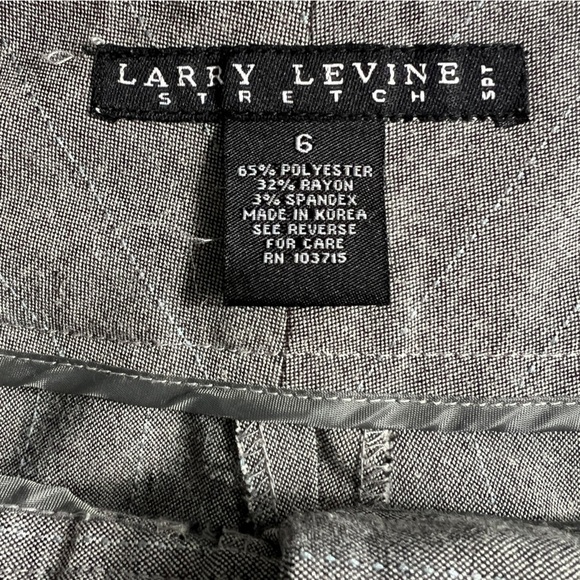 Larry Levine Women's Cropped Casual Pants Wide Leg Striped Stretch Gray Size 6 - Picture 10 of 10